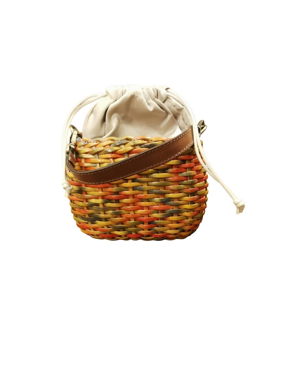 Borsa piccola in pelle intrecciata Bruno Rossi T1 Multicolor - Pelletteria Allegrini