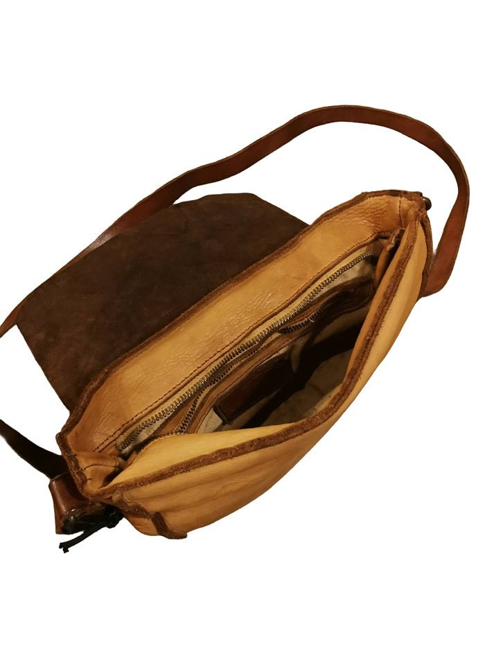 Borsa piccola in pelle Pelletteria Allegrini Filippo 1570 Cognac - Pelletteria Allegrini