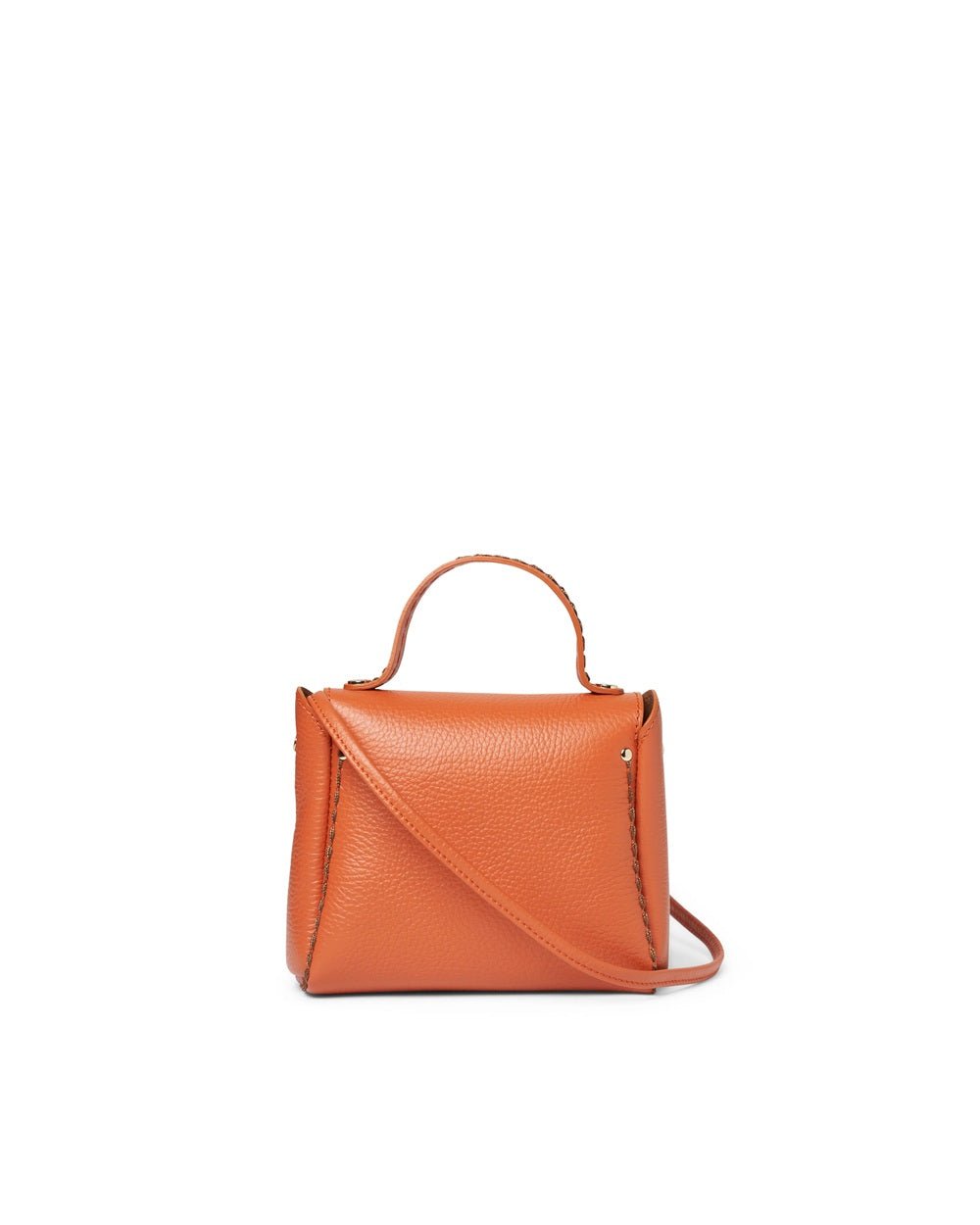 Borsa piccola in pelle Visonà 20640 Papaya - Pelletteria Allegrini