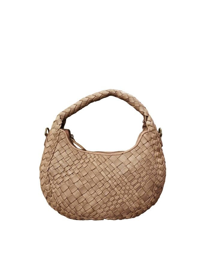 Borsa piccola intrecciata in pelle Visonà ESMERALDA 20300 Mauve - Pelletteria Allegrini