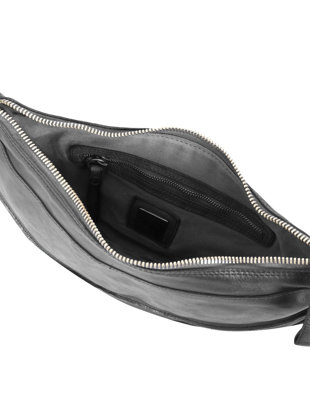 Borsa/Marsupio mezzaluna grande in pelle Campomaggi C040240ND X0001 nero - Pelletteria Allegrini