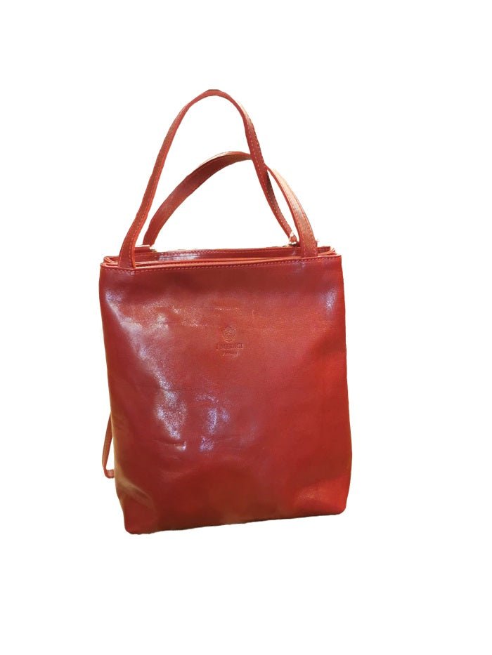 Borsa/zaino in pelle I Medici 63/2900 Rosso - Pelletteria Allegrini