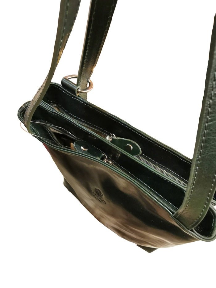 Borsa/zaino in pelle I Medici 63/2900 Verde - Pelletteria Allegrini