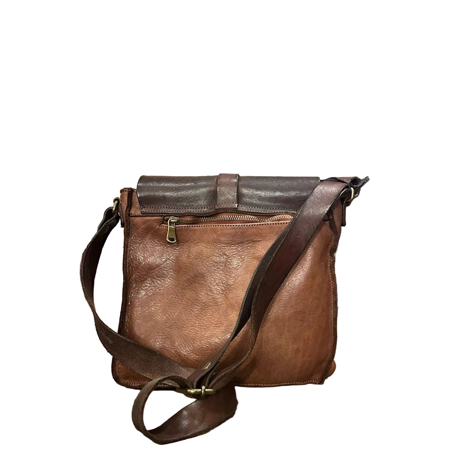 Borsello in pelle Pelletteria Allegrini Filippo 1595 bruciato - Pelletteria Allegrini