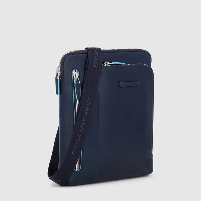 Borsello in pelle porta i - Pad Piquadro CA1816B2 Blu - Pelletteria Allegrini