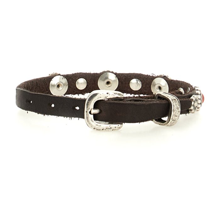 Bracciale Classic in pelle Campomaggi C003390ND X3077 Testa di moro - Pelletteria Allegrini