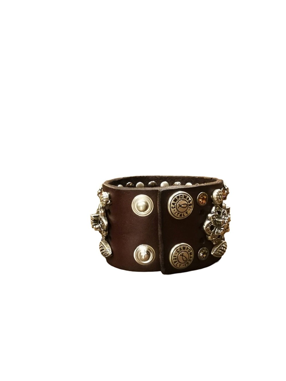 Bracciale in pelle Campomaggi C002170ND X2983 Testa di moro - Pelletteria Allegrini