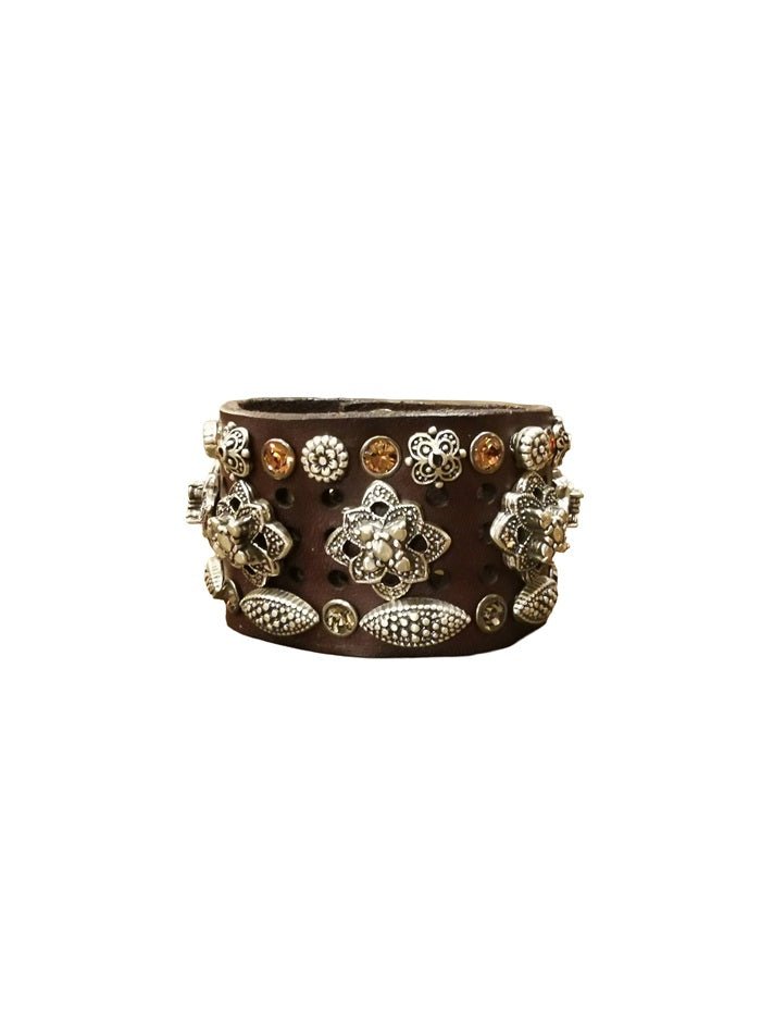 Bracciale in pelle Campomaggi C002170ND X2983 Testa di moro - Pelletteria Allegrini