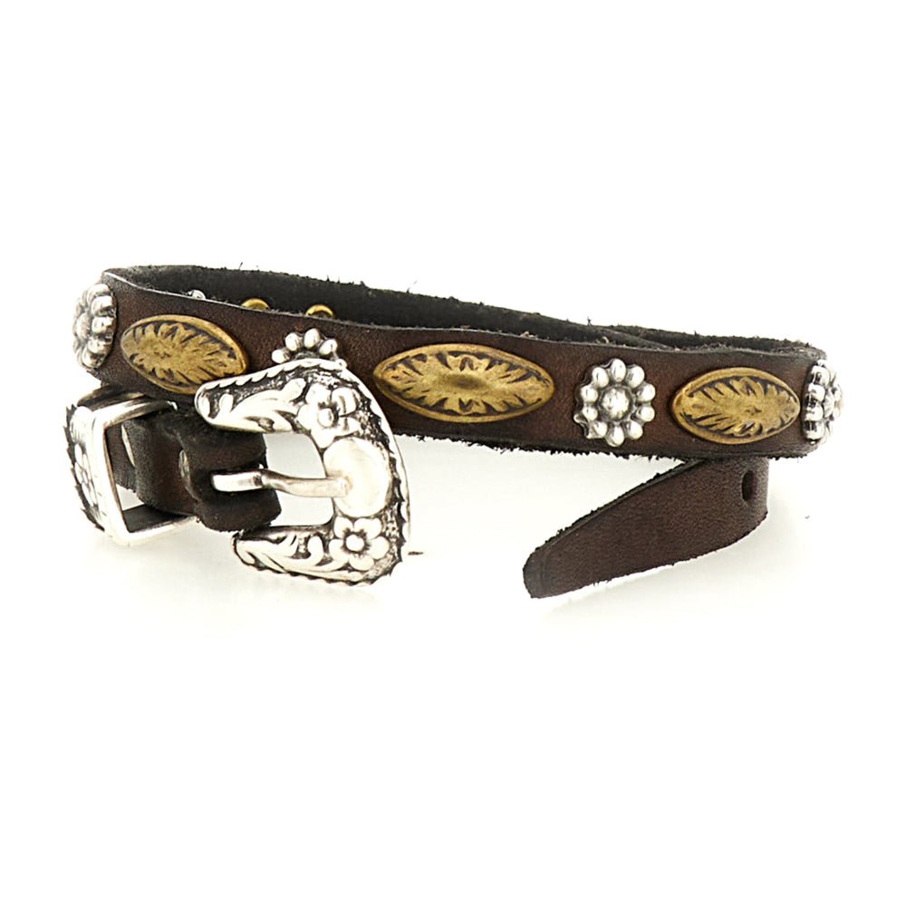 Bracciale in pelle doppio giro Campomaggi C002270ND X3014 Testa di moro - Pelletteria Allegrini