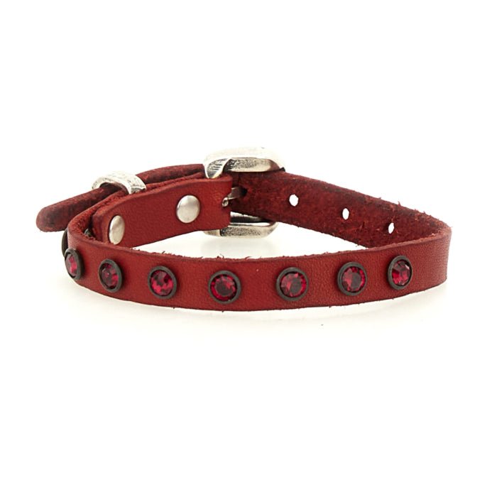 Bracciale Montepulciano in pelle Campomaggi C003390ND X3050 Rosso - Pelletteria Allegrini