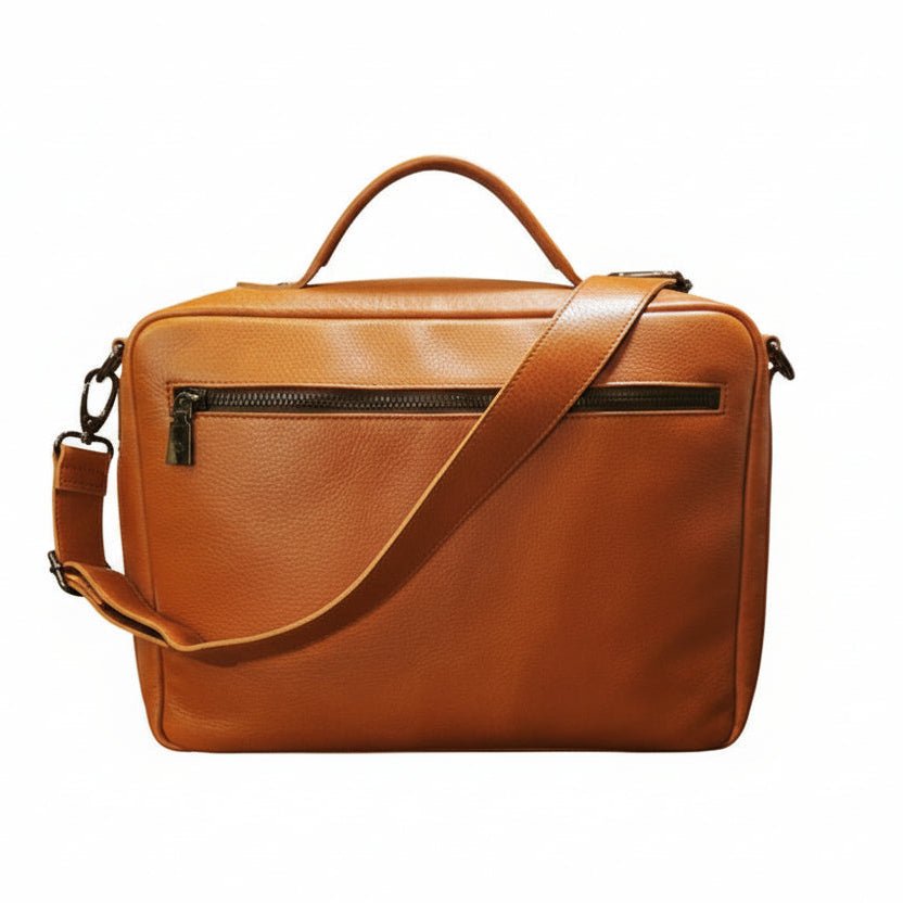 Cartella da lavoro in pelle Bruno Rossi R330 Brandy - Pelletteria Allegrini