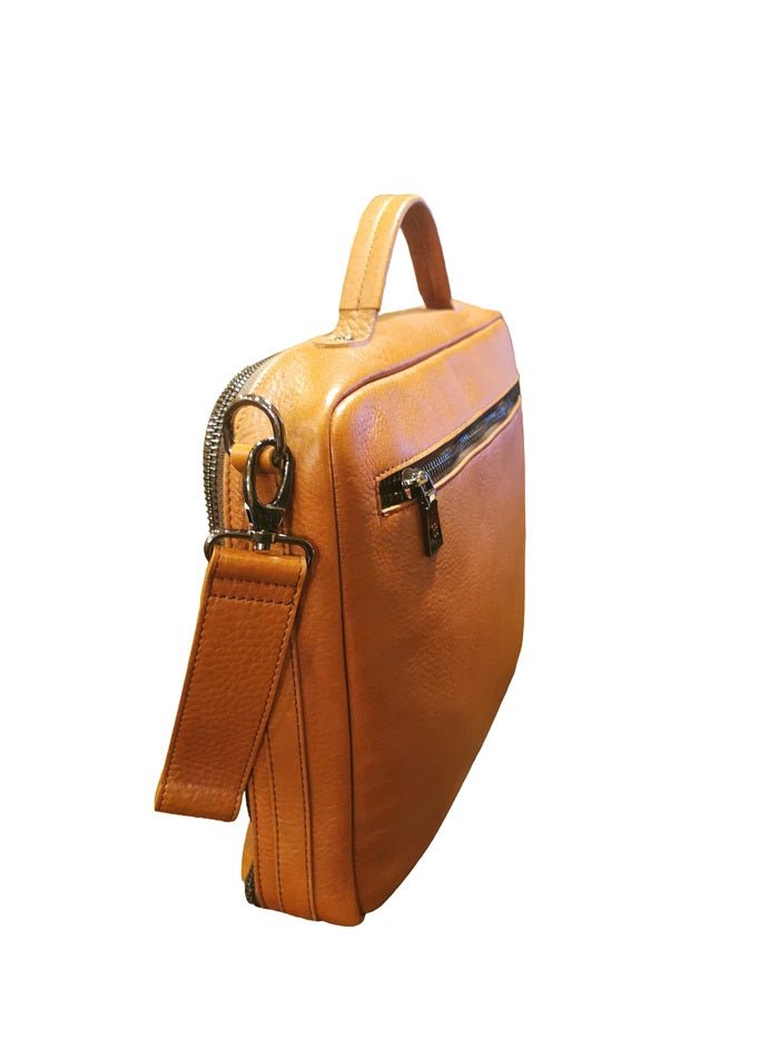 Cartella da lavoro in pelle Bruno Rossi R330 Brandy - Pelletteria Allegrini