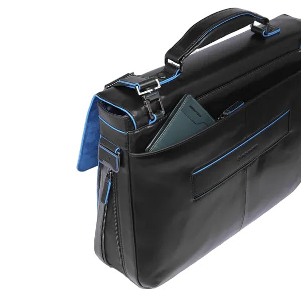 Cartella in pelle con patta Piquadro CA3111B2 Nero - Pelletteria Allegrini