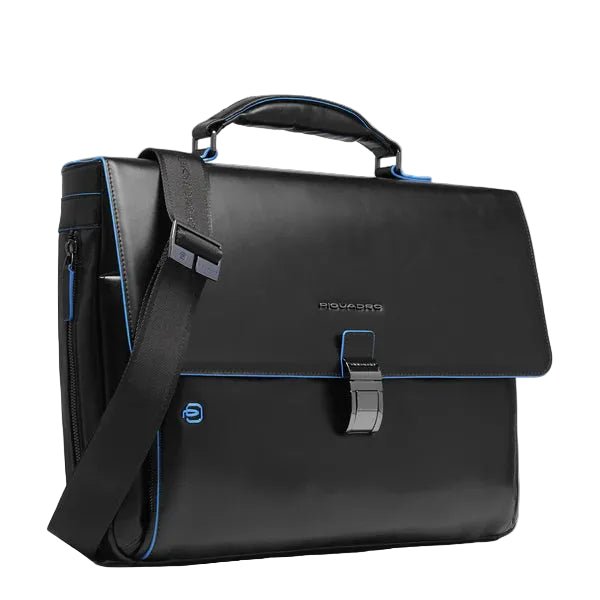Cartella in pelle con patta Piquadro CA3111B2 Nero - Pelletteria Allegrini