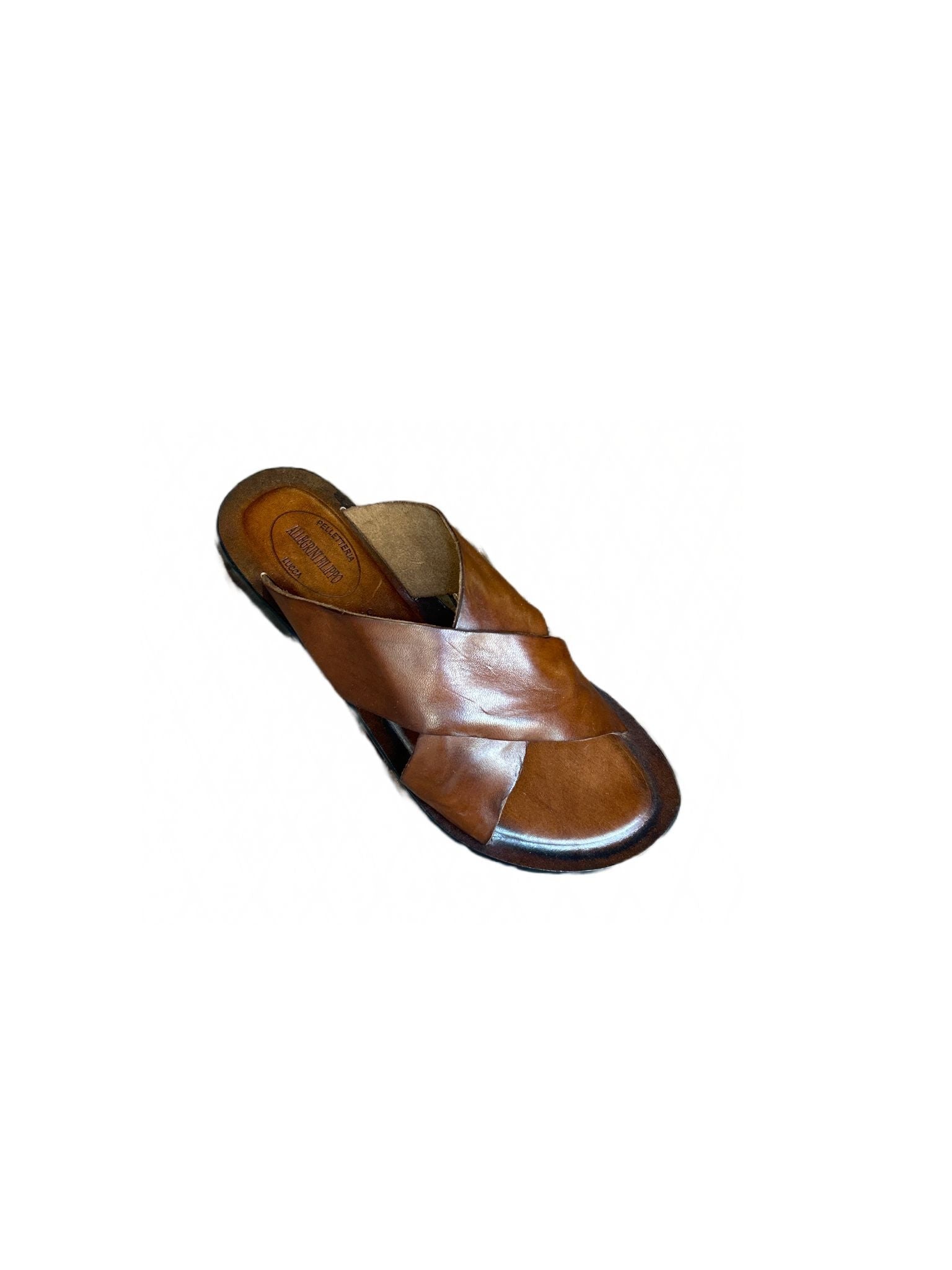 Ciabatta in cuoio donna Pelletteria Allegrini Filippo W1412 marrone - Pelletteria Allegrini