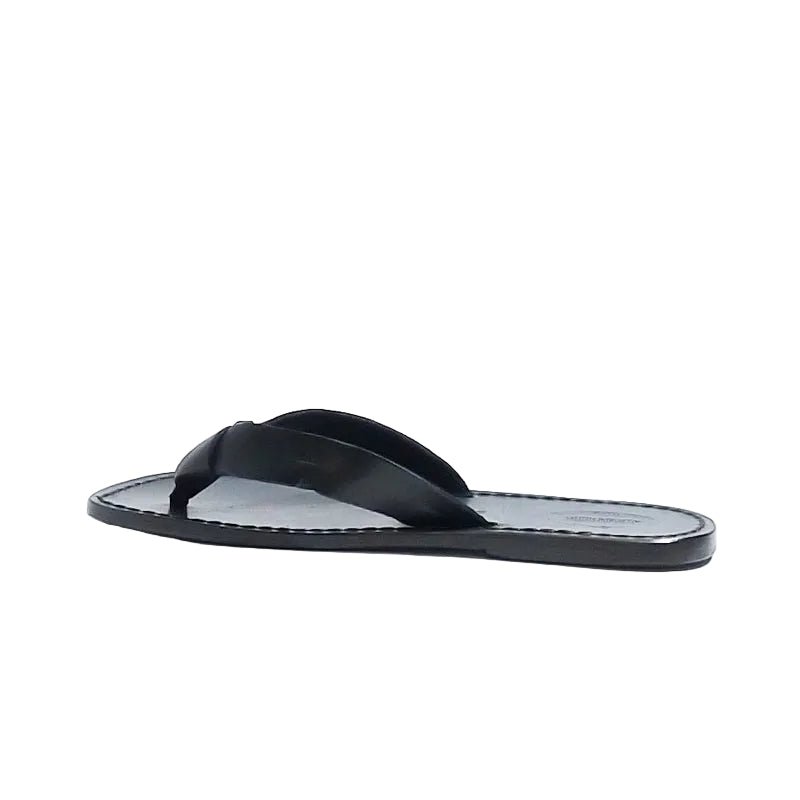 Ciabatta in cuoio infradito uomo Pelletteria Allegrini Filippo 580U nero - Pelletteria Allegrini