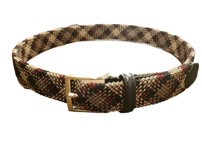 Cintura elasticizzata Pelletteria Allegrini Filippo 6177/7375 bordò var2 - Pelletteria Allegrini