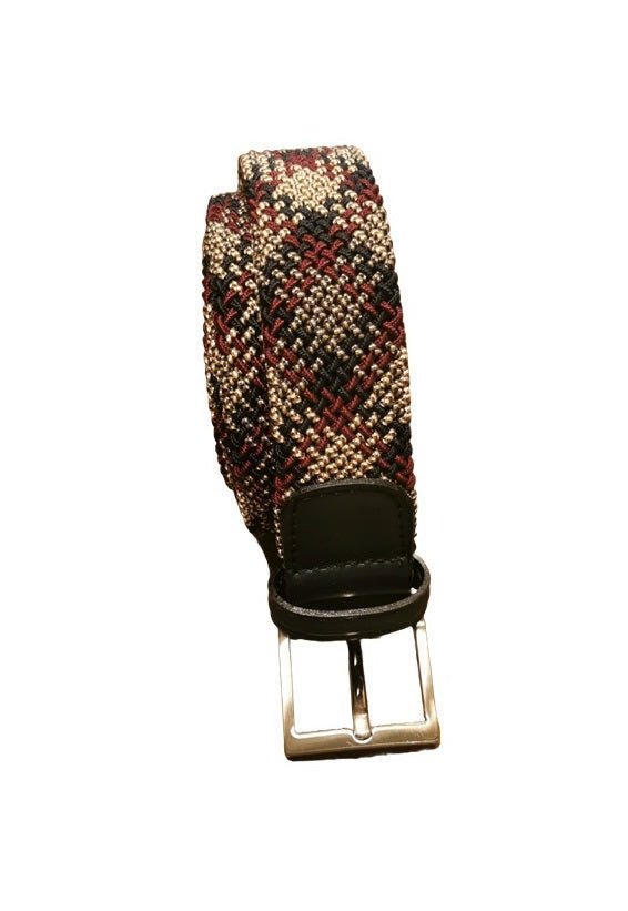 Cintura elasticizzata Pelletteria Allegrini Filippo 6177/7375 bordò var2 - Pelletteria Allegrini