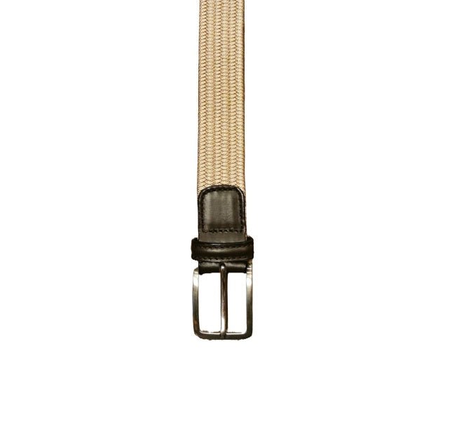 Cintura elasticizzata Pelletteria Allegrini Filippo 6190STOCK beige - Pelletteria Allegrini