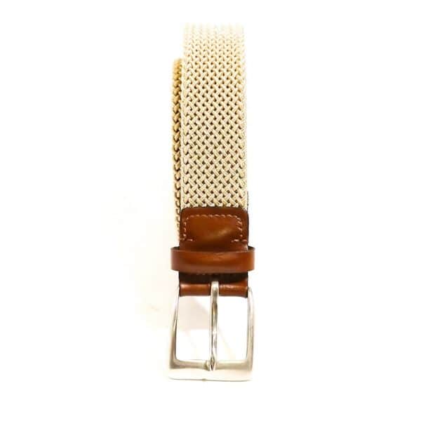 Cintura elasticizzata Pelletteria Allegrini Filippo EL8/M Beige - Pelletteria Allegrini