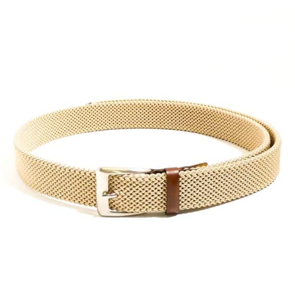 Cintura elasticizzata Pelletteria Allegrini Filippo EL8/M Beige - Pelletteria Allegrini
