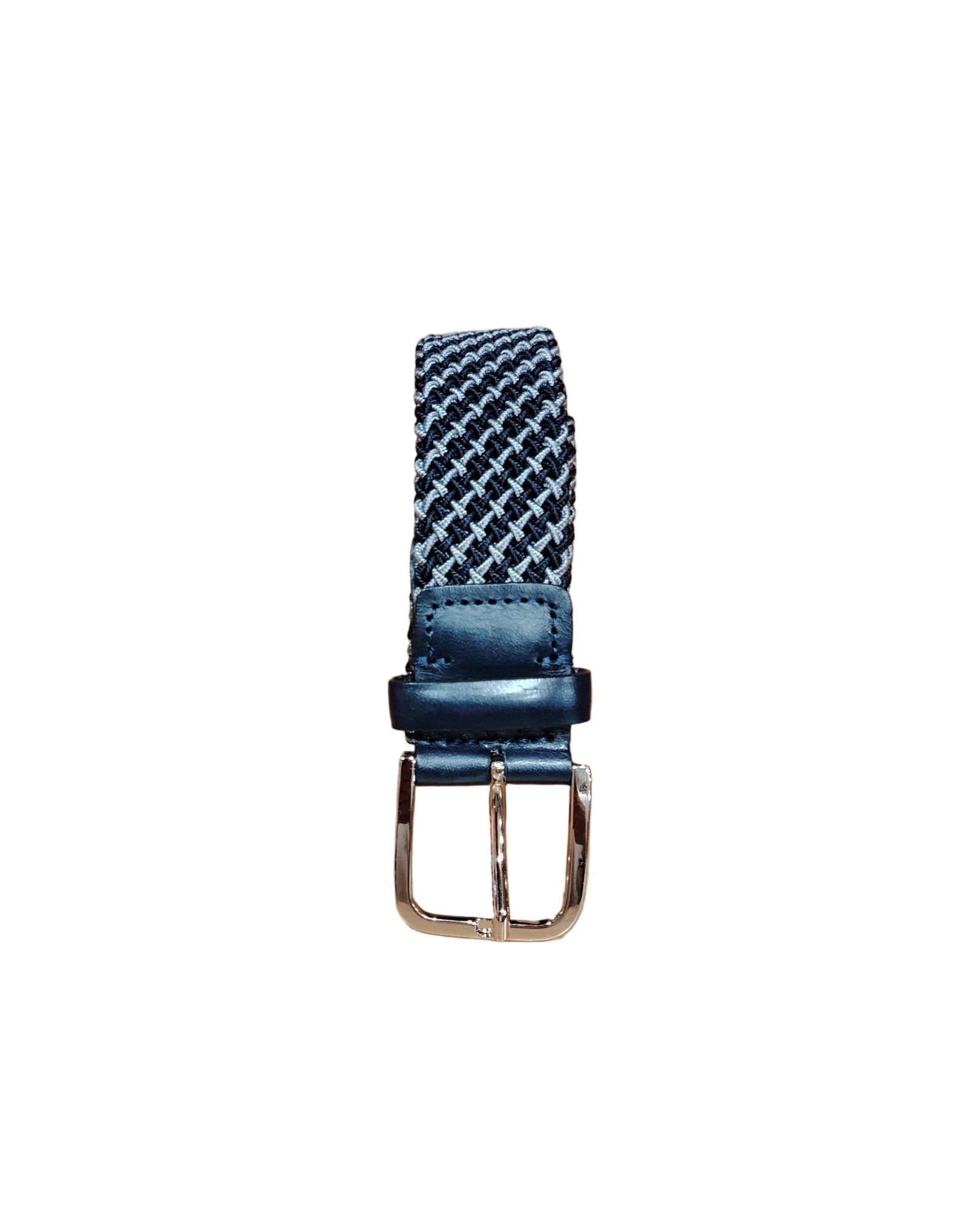 Cintura elasticizzata Pelletteria Allegrini Filippo EL8/M Blu&Grigio - Pelletteria Allegrini