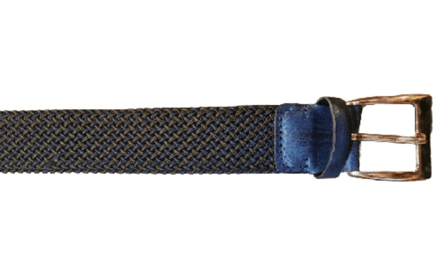 Cintura elasticizzata Pelletteria Allegrini Filippo EL8/M Blu&Testa di Moro - Pelletteria Allegrini