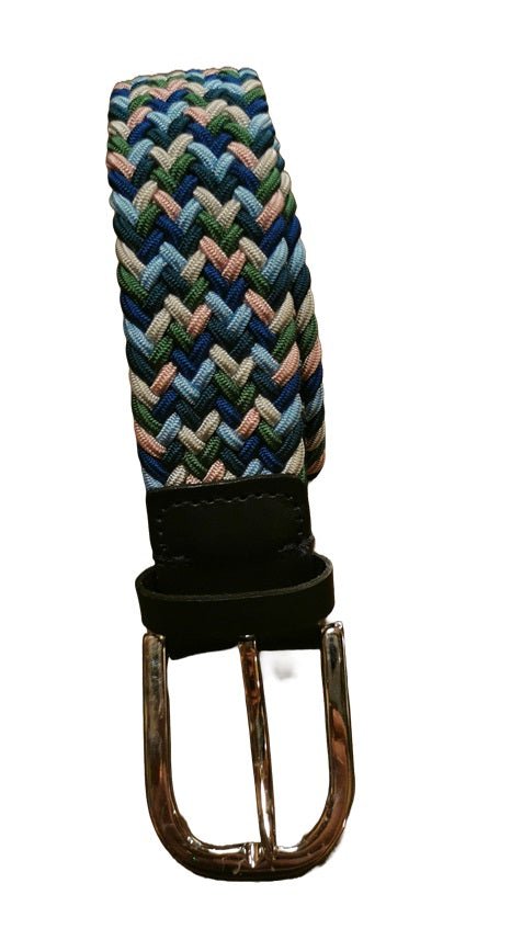 Cintura elasticizzata Pelletteria Allegrini Filippo S37 Azzurro - Pelletteria Allegrini