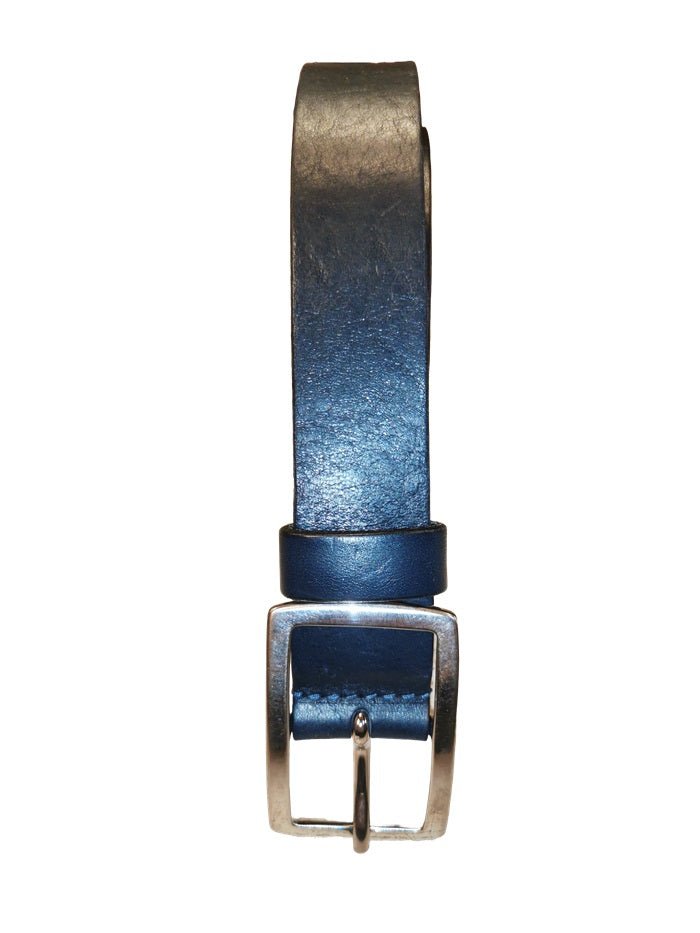 Cintura in cuoio Pelletteria Allegrini Filippo 1821/30F blu - Pelletteria Allegrini