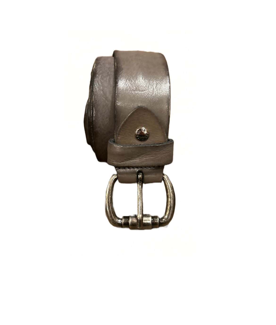 Cintura in cuoio Pelletteria Allegrini Filippo C8951 Pietra fumo - Pelletteria Allegrini