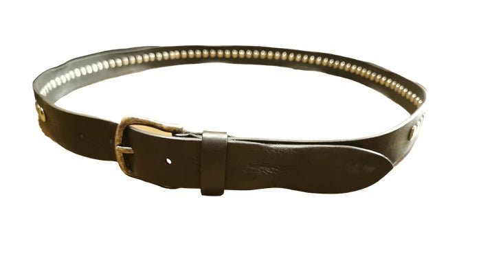 Cintura in pelle con borchie Pelletteria Allegrini Filippo 13/20 Nero - Pelletteria Allegrini