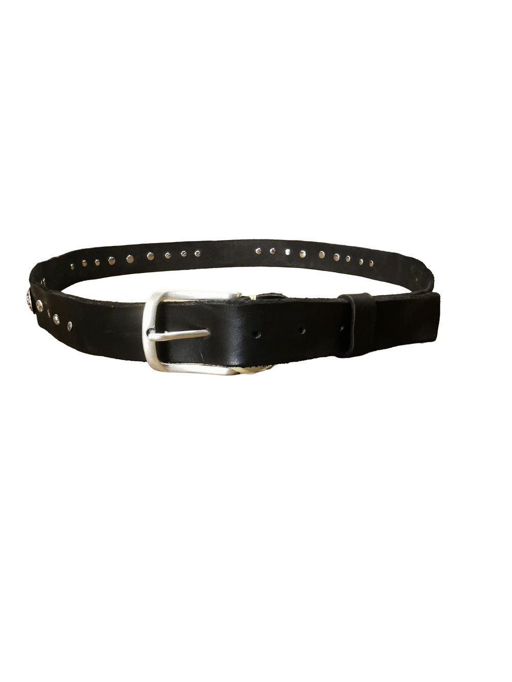 Cintura in pelle con borchie Pelletteria Allegrini Filippo CT132/35 Nero - Pelletteria Allegrini