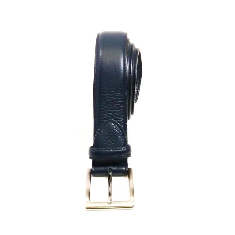 Cintura in pelle di cervo da uomo C102CER blu - Pelletteria Allegrini