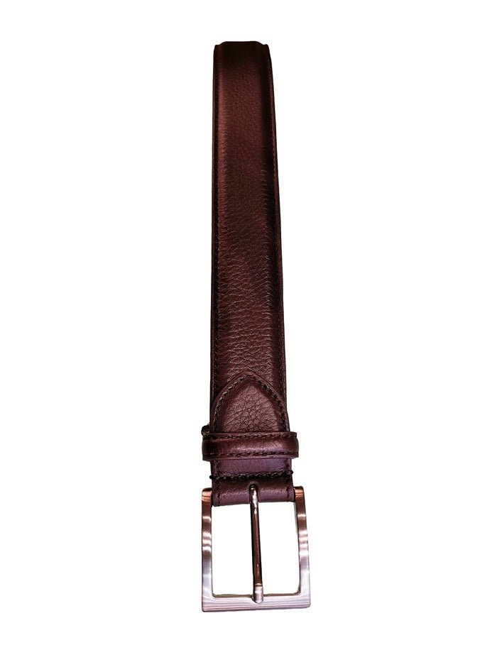 Cintura in pelle di cervo da uomo C102CER bordeaux - Pelletteria Allegrini