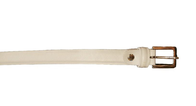 Cintura in pelle Donna Pelletteria Allegrini Filippo 2074/20 bianco - Pelletteria Allegrini