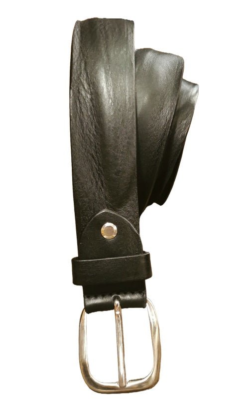 Cintura in pelle effetto vintage Pelletteria Allegrini Filippo 2277/35 Nero - Pelletteria Allegrini