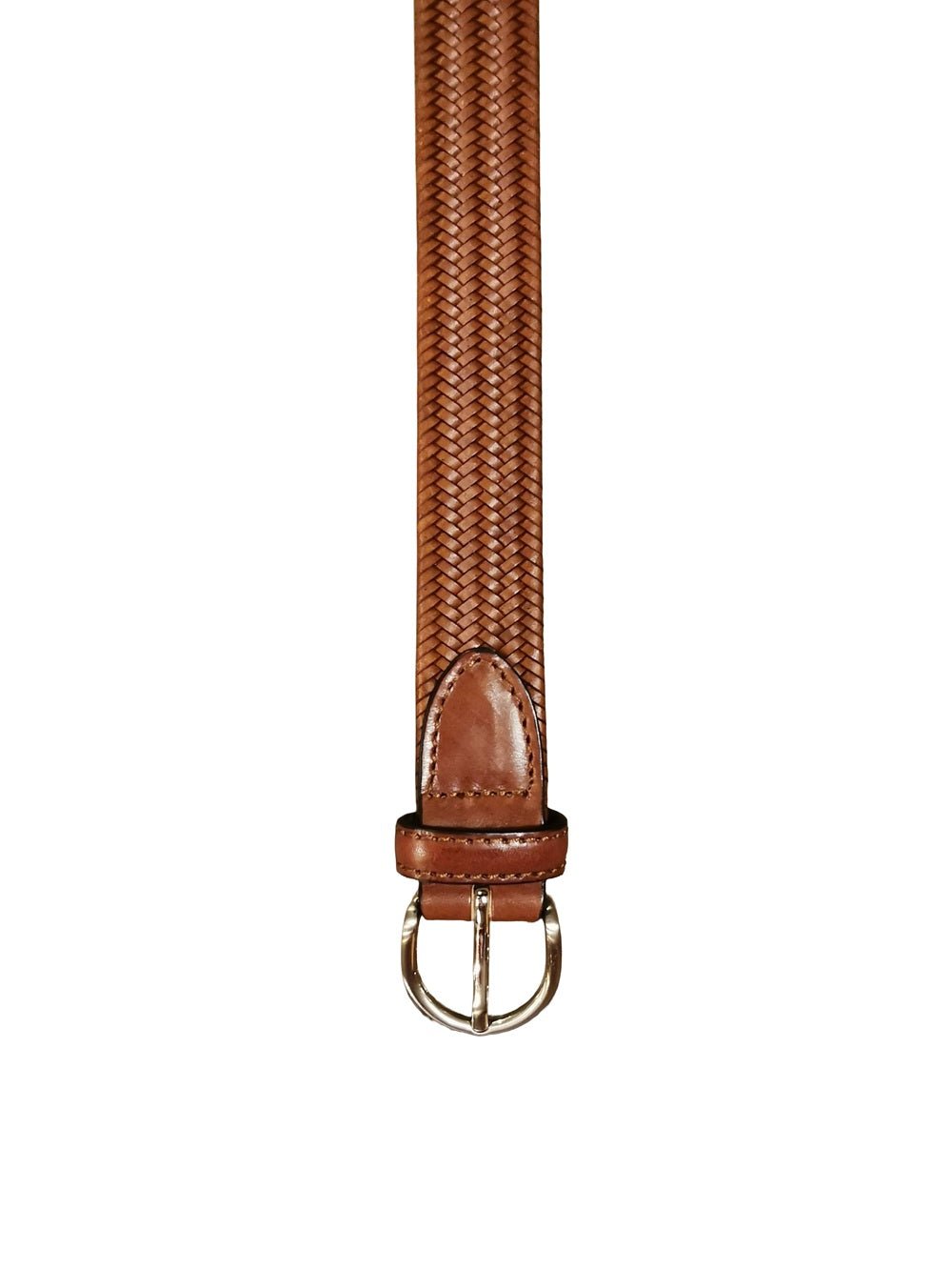 Cintura in pelle intrecciata elasticizzata Pelletteria Allegrini Filippo 6135/30STOCK Cuoio - Pelletteria Allegrini