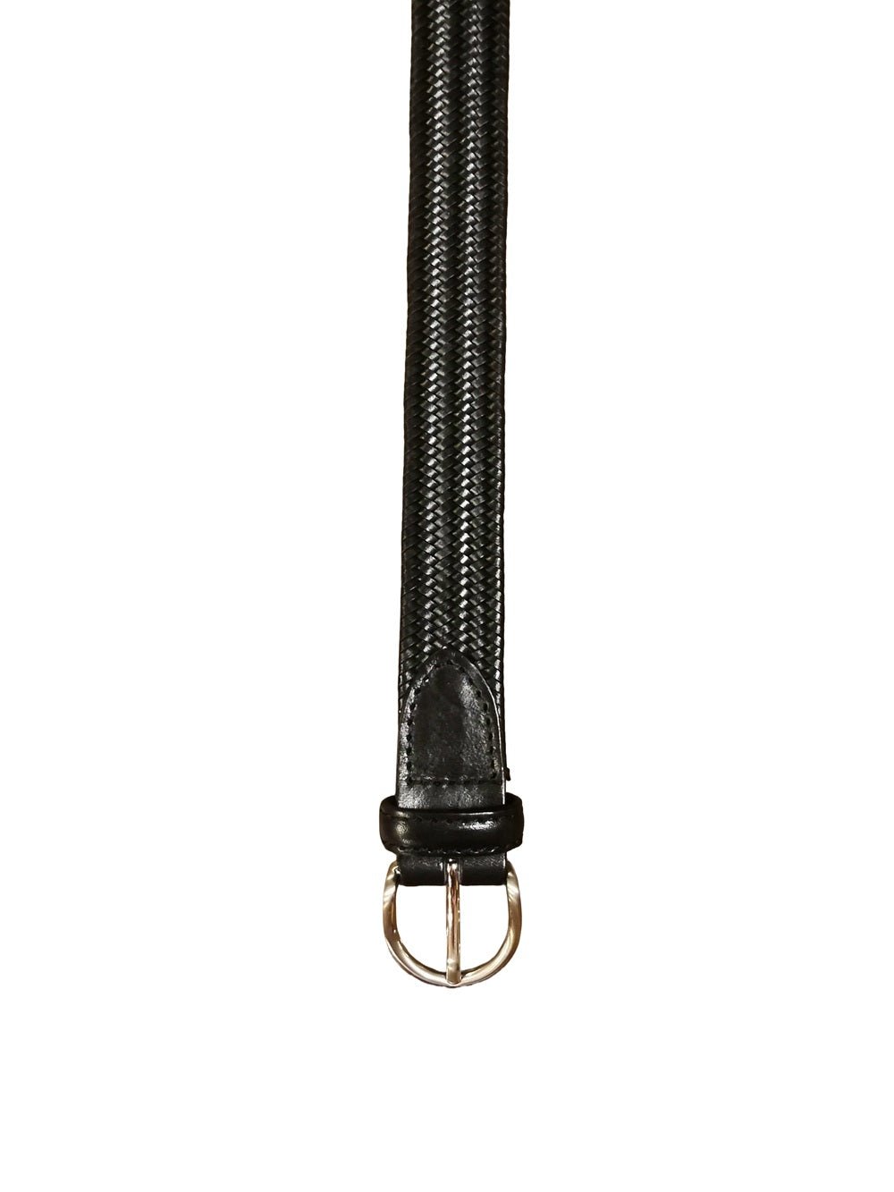 Cintura in pelle intrecciata elasticizzata Pelletteria Allegrini Filippo 6135/30STOCK Nero - Pelletteria Allegrini