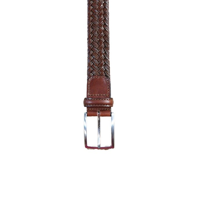 Cintura in pelle intrecciata Pelletteria Allegrini Filippo 6205STOCK marrone - Pelletteria Allegrini