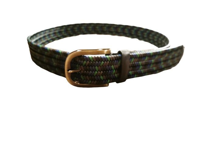 Cintura in pelle intrecciata Pelletteria Allegrini Filippo STD142 Marine - Pelletteria Allegrini