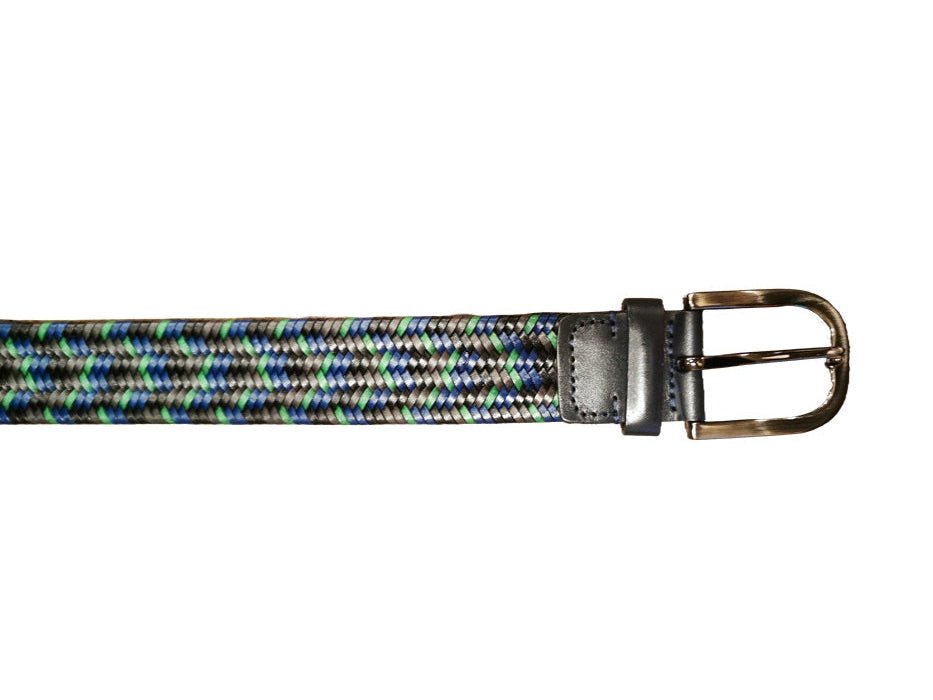 Cintura in pelle intrecciata Pelletteria Allegrini Filippo STD142 Marine - Pelletteria Allegrini