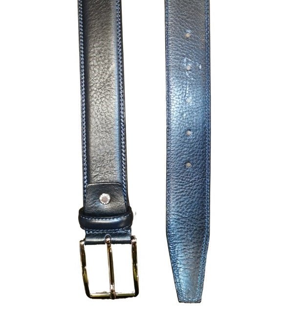Cintura in pelle Pelletteria Allegrini Filippo 069/35 blu - Pelletteria Allegrini