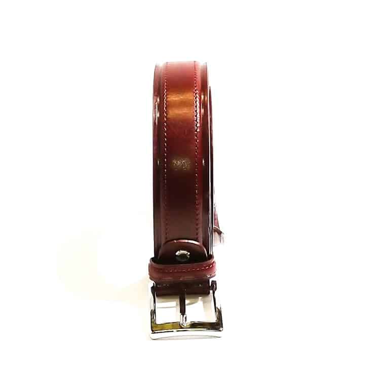 Cintura in pelle Pelletteria Allegrini Filippo 089/35 bordeaux - Pelletteria Allegrini
