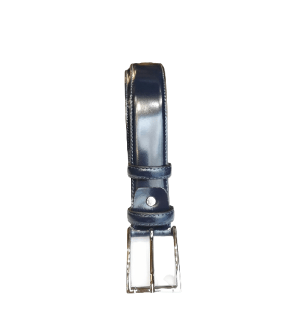 Cintura in pelle Pelletteria Allegrini Filippo 155/35 blu - Pelletteria Allegrini