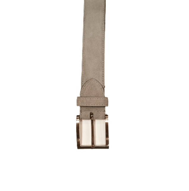 Cintura in pelle scamosciata Pelletteria Allegrini Filippo 728 grigio chiaro - Pelletteria Allegrini