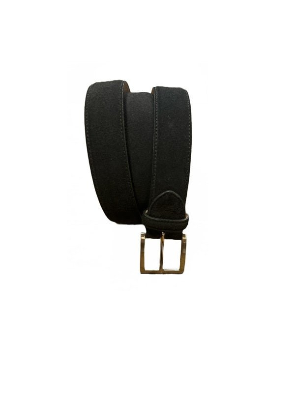 Cintura in pelle scamosciata Pelletteria Allegrini Filippo 728 nero - Pelletteria Allegrini