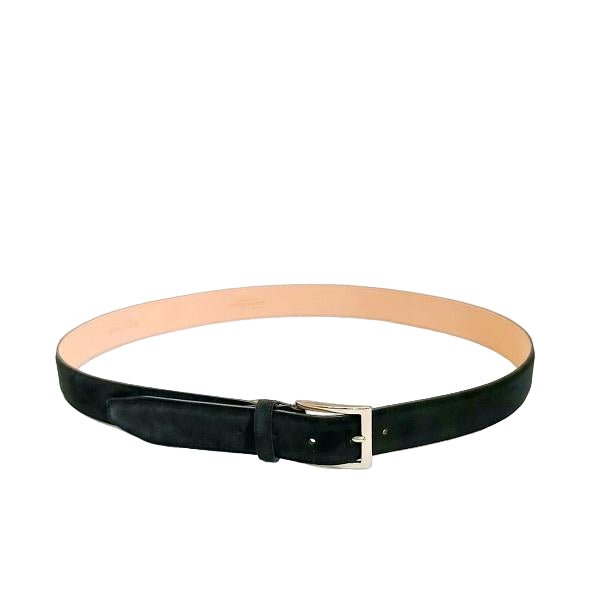 Cintura in pelle scamosciata Pelletteria Allegrini Filippo 728 nero - Pelletteria Allegrini