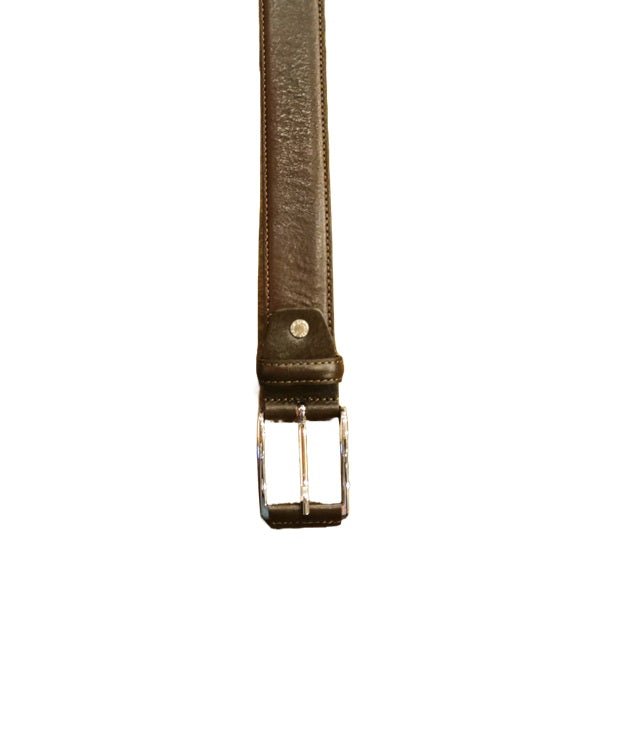 Cintura in pelle uomo Pelletteria Allegrini Filippo 215/35 testa di moro - Pelletteria Allegrini