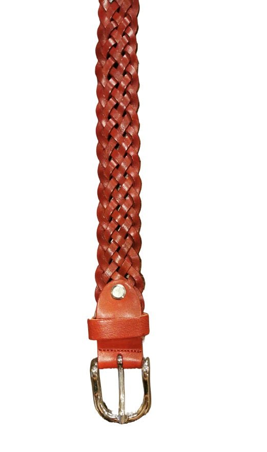 Cintura intrecciata alta 2,5 cm Pelletteria Allegrini Filippo SPIGA6CAPI Amaranto - Pelletteria Allegrini