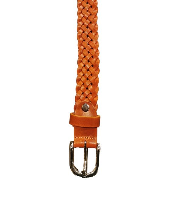 Cintura intrecciata alta 2,5 cm Pelletteria Allegrini Filippo SPIGA6CAPI Arancio - Pelletteria Allegrini